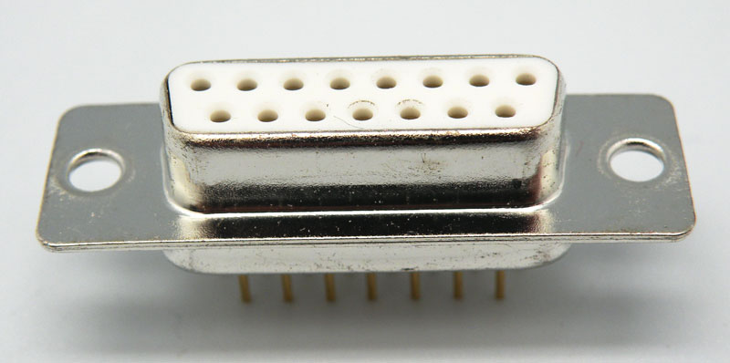15P. D-SUB FEMALE, STANDARD SOLDER TYPE, MACHINED PIN