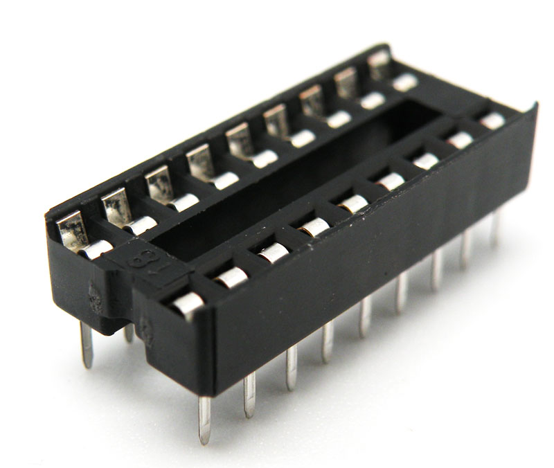 18P., 2.54mm, IC SOCKET, DIP SOLTER TYPE