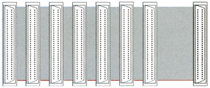 Câble Plat Interne, SCSI-III HPDB68 Mâle * 2, 0.45m
