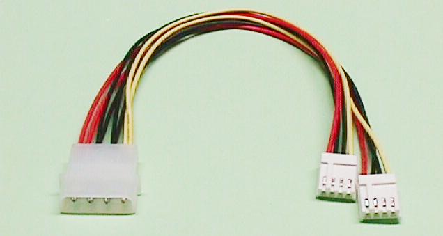 INTERNAL POWER SUPPLIER CABLE, 5.25" MALE - 2*3.5" FEMALE