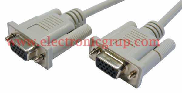 VGA CABLE,  HDB15F TO HDB15F, 14C+1, MOLDED, 1.8m