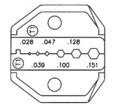 Para crimpar RG-174, 178, 179, 180, 187