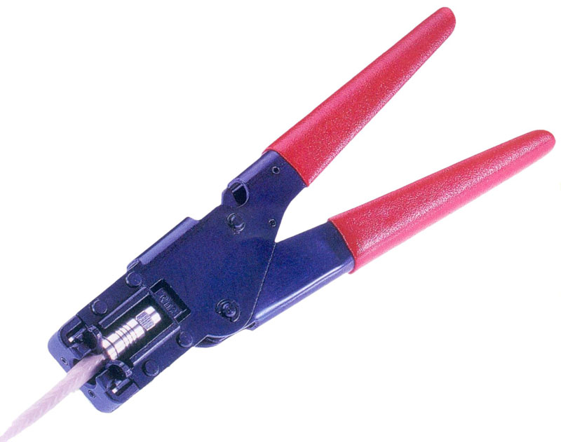 Eina per premsar/crimpar connectors F