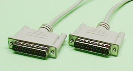 APPLE II-IMAGEWRITTER CABLE, DB25M - DB25M, 4C+1, MOLDEJAT, 1.8m