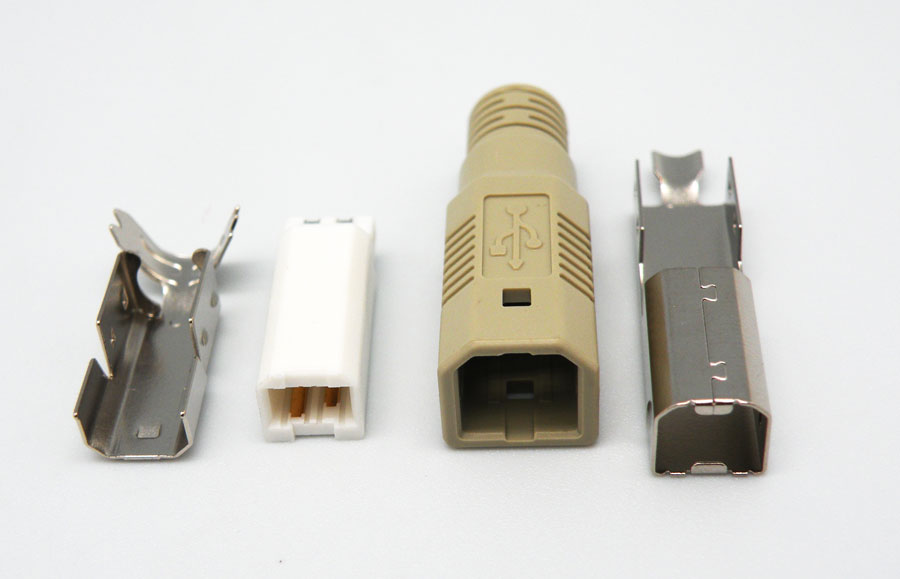 USB-B Mâle, avec capot