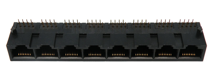 8 PORT, PCB JACK RJ45, 50U"