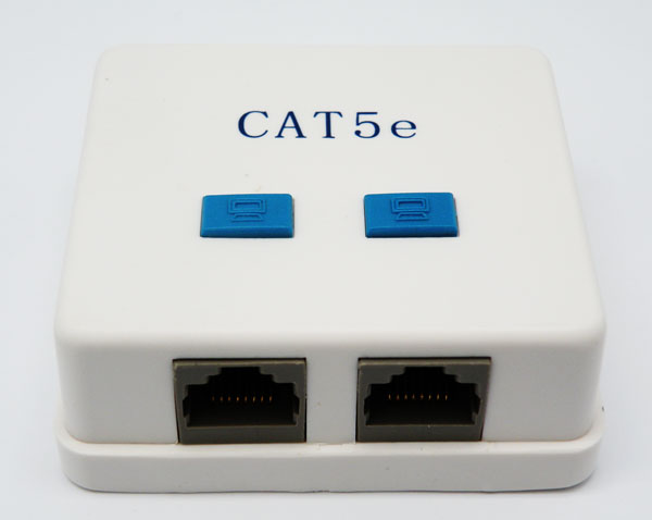 CAT. 5e Boîte Surface, 2-sortie, RJ45, 50U"