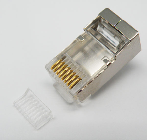 RJ45 Cat.5e FTP(BLINDADO) + GUIA 8P8C 50U", PARA CABLE FLEXIBLE