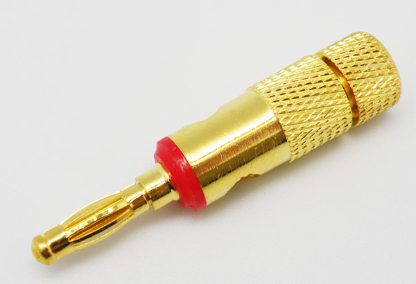 GOLD PLATED BANANA PLUG, FOR 4mm CABLE