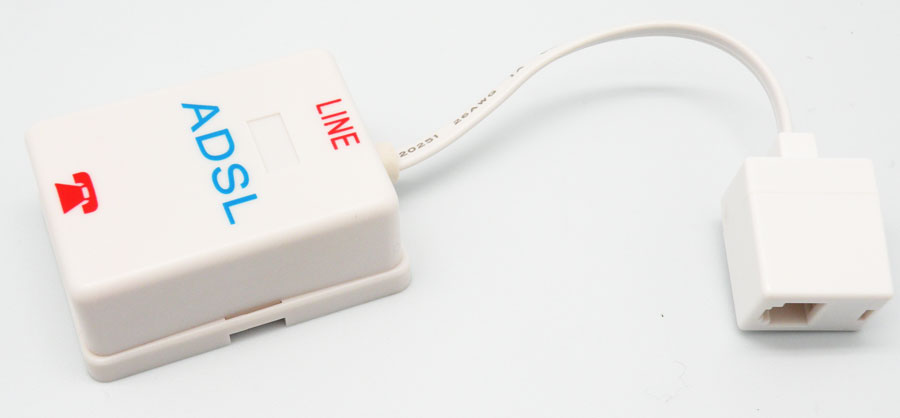 ADSL LINE, US 6P4C JACK - US 6P4C JACK, 10cm, IVORY COLOUR