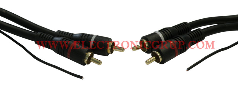 OFC CONEX. 2xRCA PLUG -2xRCA PLUG, WITH GROUNDED, 5m