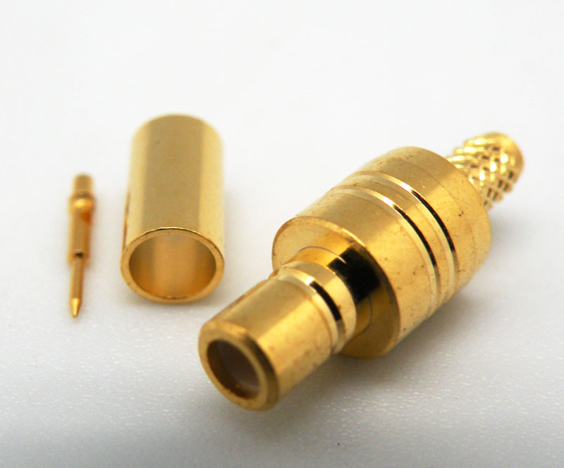 RG-174U,LMR100, SMB FEMALE CRIMP TYPE, GOLD PLATED (1P/BAG)