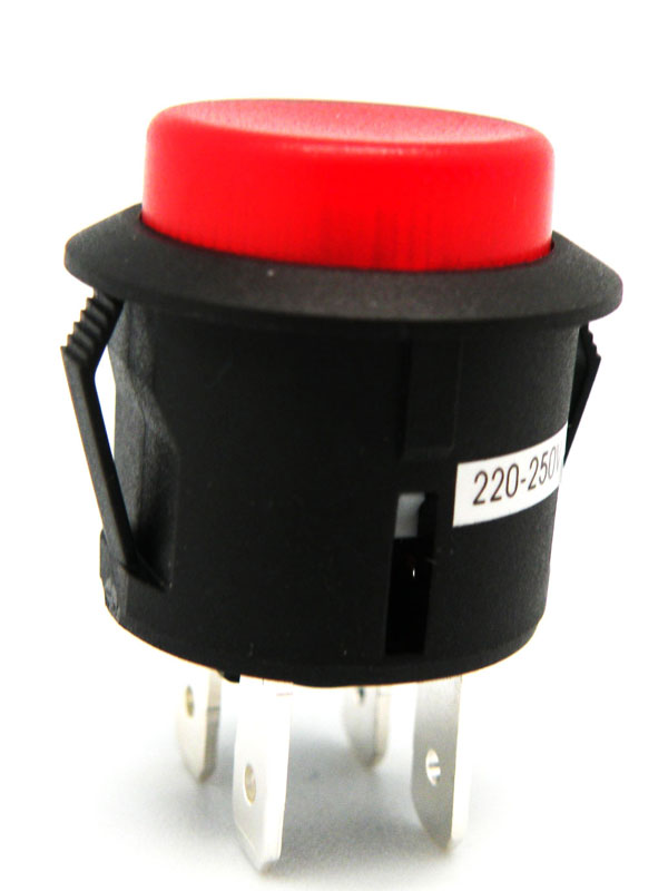ILLUMINATED PUSHBUTTON, OPEN TYPE, 125V. 10A, 250V 6A, Ø 20mm, RED COLOUR