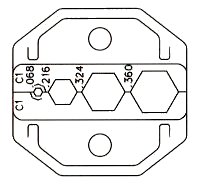 Pince à sertir connecteurs F avec câbles RG59, 62, 6