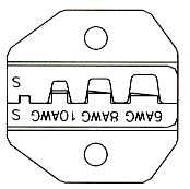 Tenaza para crimpar terminales aislados AWG 10, 8, 6