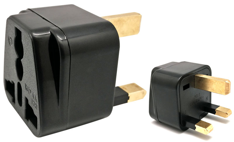 UNIVERSAL ADAPTOR FOR ENGLAND, 250V 13A, ECONOMIC, BLACK