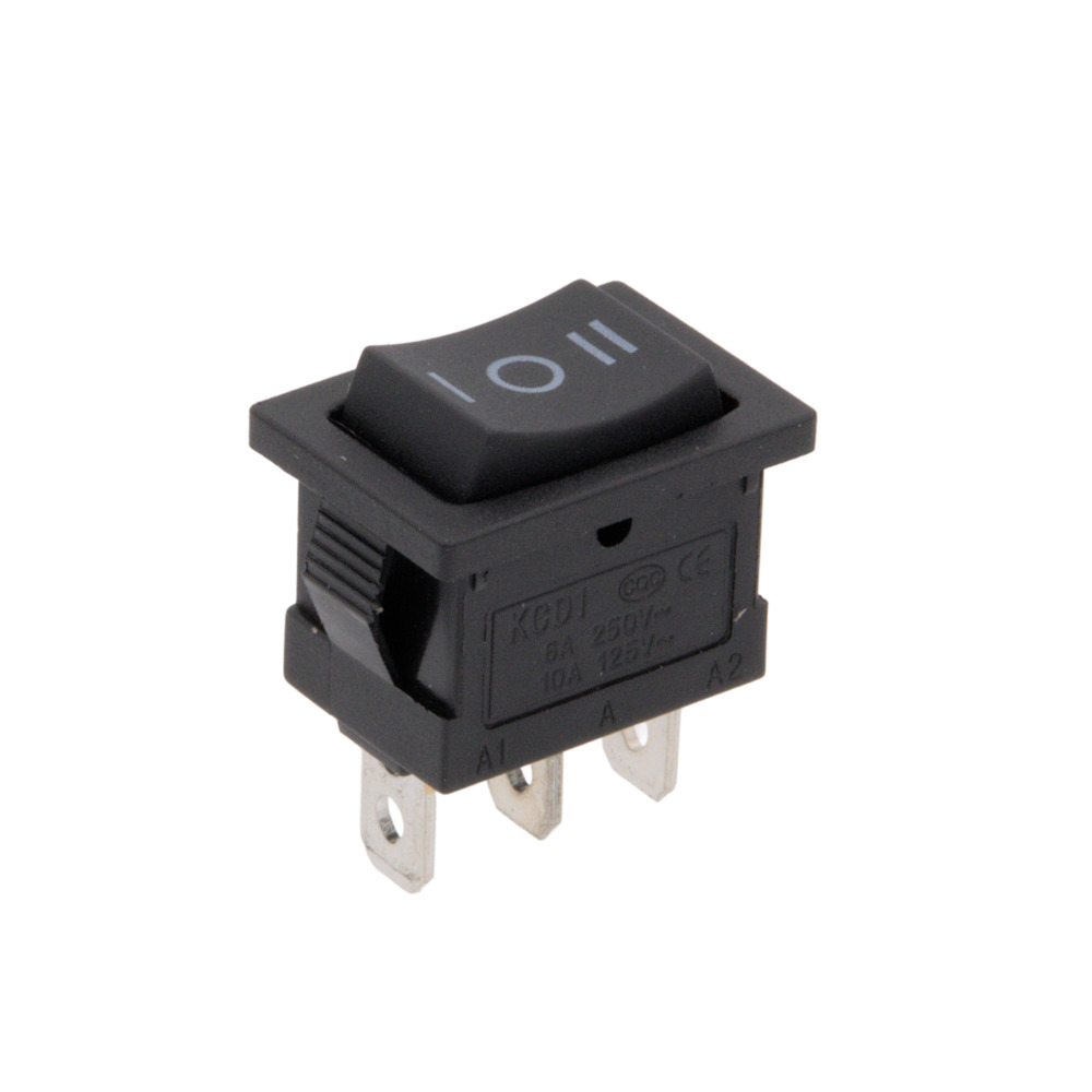 3P. ROCKER SWITCH (SPDT) ON-OFF-ON, 250V. 6A