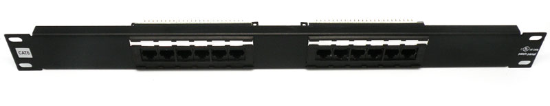 12 PORTS PATCH PANEL, CAT.6, 110 TYPE, WIRING, T568 A/T568B