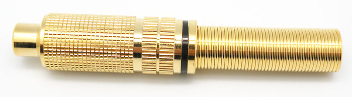 RCA JACK GOLD PLATED, CABLE 8-9mm, BLACK STRIPE