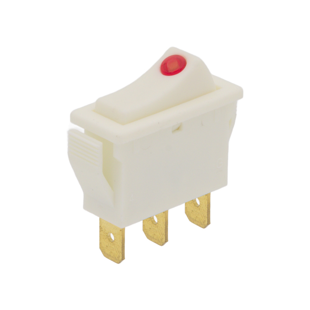 4P. ILLUMINATED ROCKER SWITCH ON-OFF, 125V. 16A (250V.- 5A)