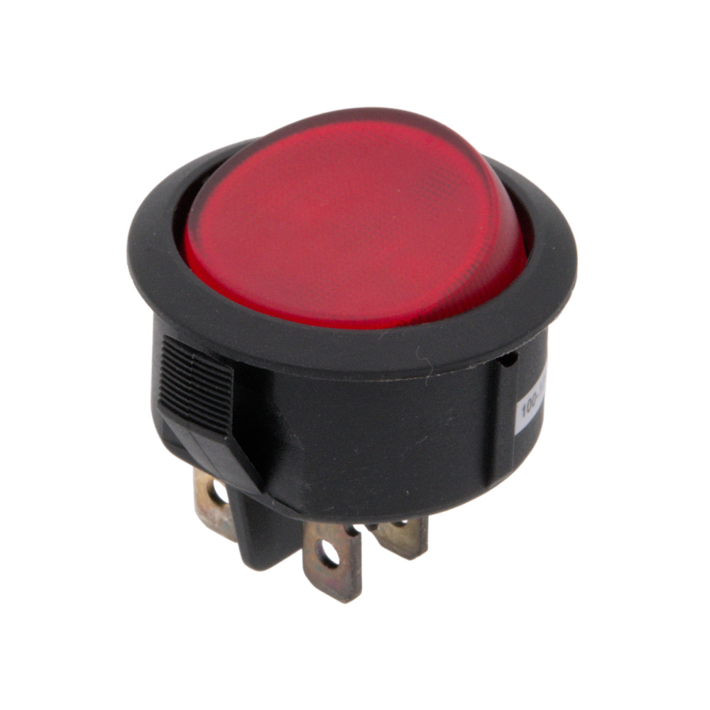 4P. ILLUMINATED ROCKER SWITCH ON-OFF, Ø30mm, 125V. 8A (250V. 8A)