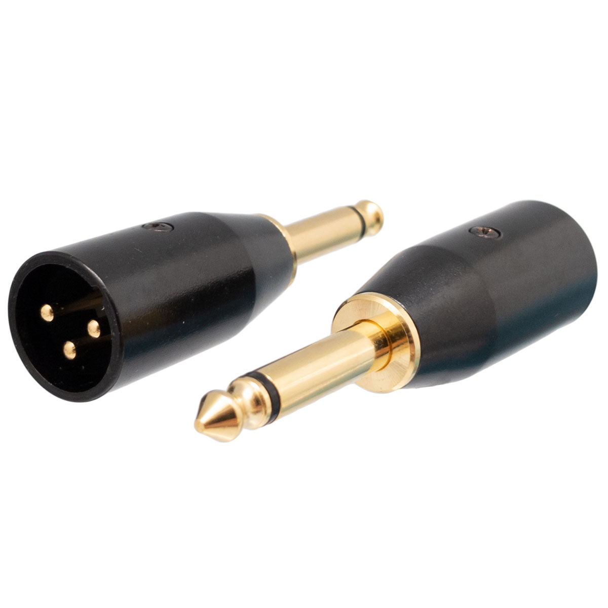 1/4" MONO PLUG TO 3P. MIC MALE, GOLD PLATED