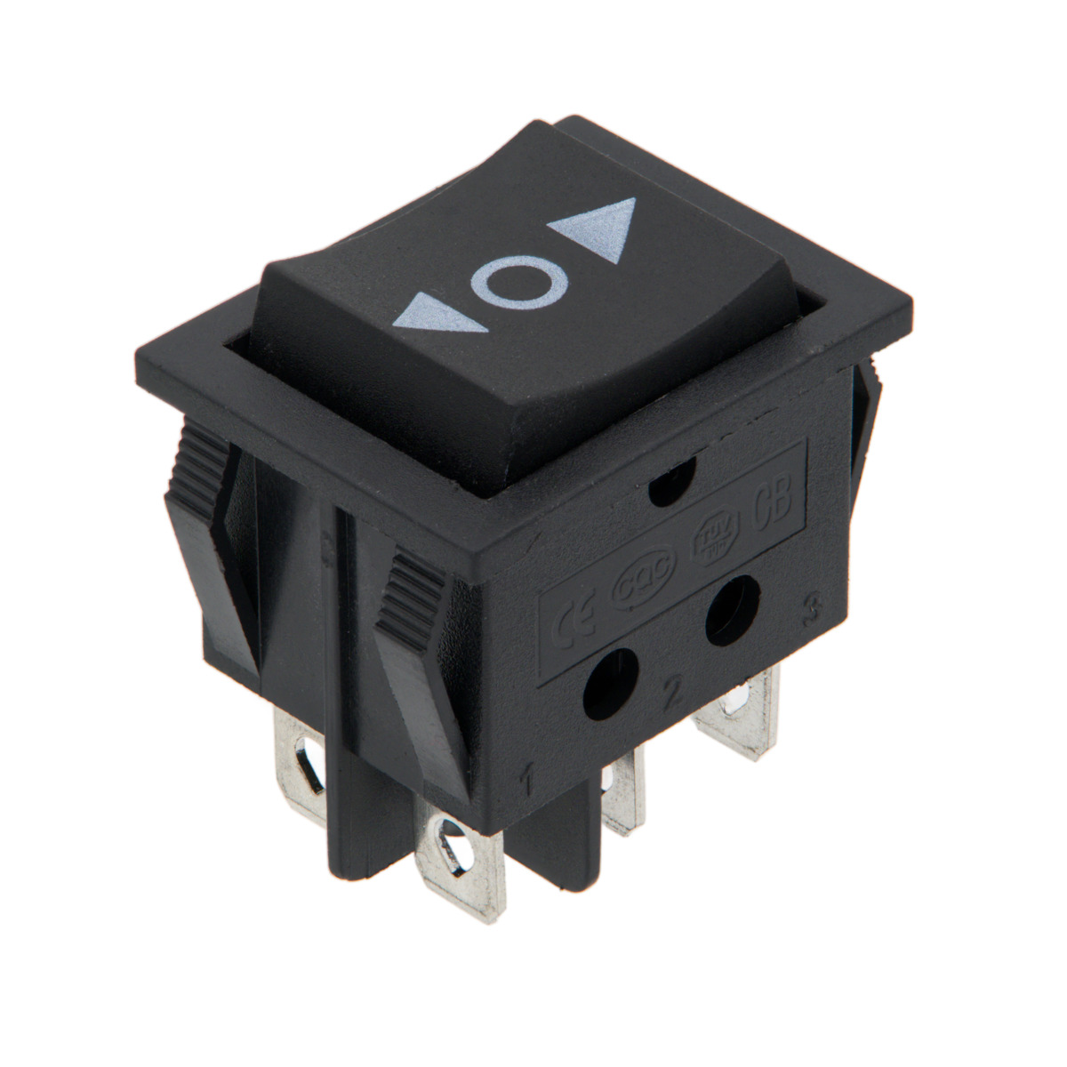 INTERRUPTOR 6P.(ON)-OFF-(ON), 125V. 10A (250V.15A), CON RETORNO