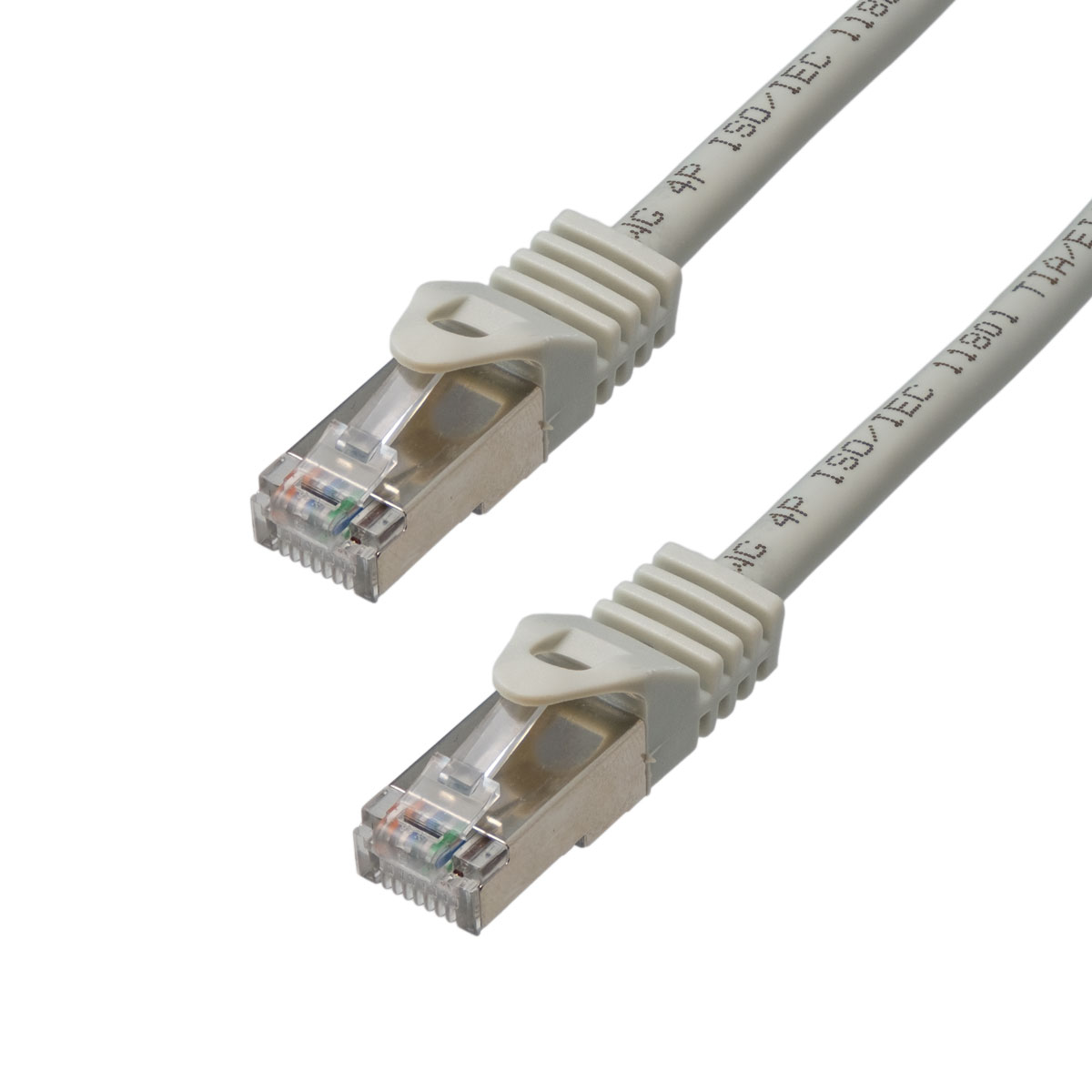 Cat.6 SSTP(SFTP) LSZH, 27AWG, 0.5m, Gris LSZH