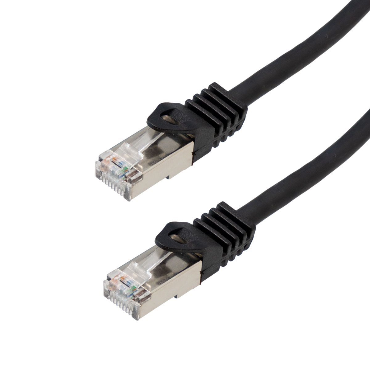 CAT6 SSTP(SFTP) Black RJ45 Male-Male, 0,5m LSZH