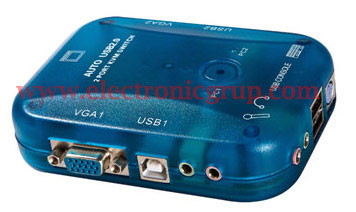 Selector KVM Automatico USB + AUDIO