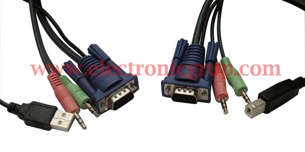 USB+AUDIO KVM Câble, 1,5mts.