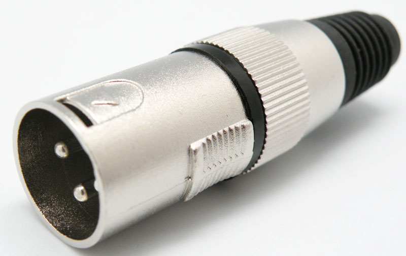 3p XLR Male, Black stripe