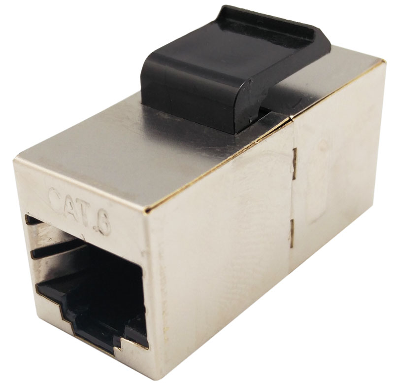 Adapt. Keystone Cat6 RJ45 F-F Apantallado