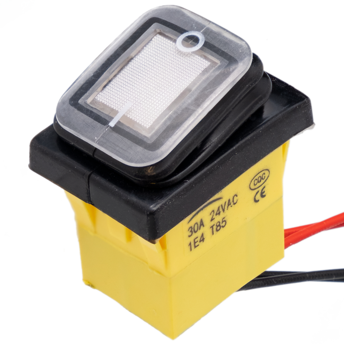 Interruptor IP68 DPST ON-OFF 12V/30A, Blanco con LED