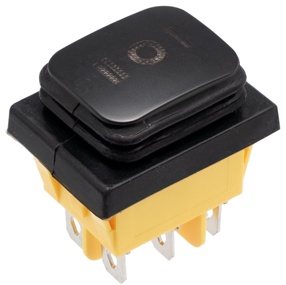 6P Int. Estanco ON-OFF-ON 12V/30A, Amarillo