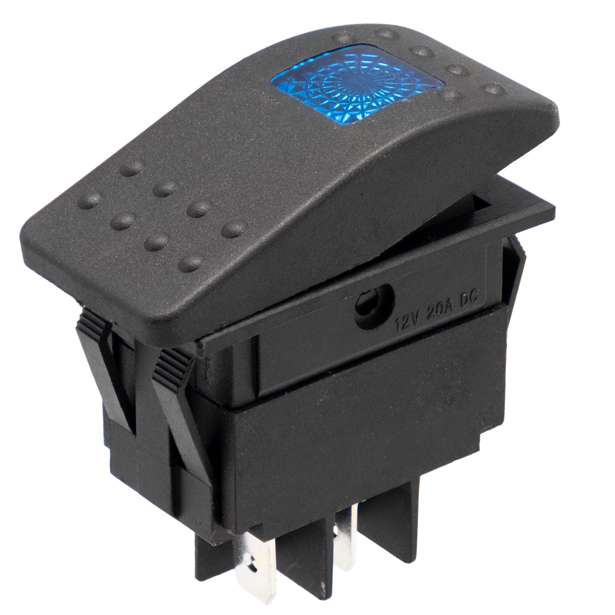 Interruptor para automóvil/embarcación 12V 20A, LED azul