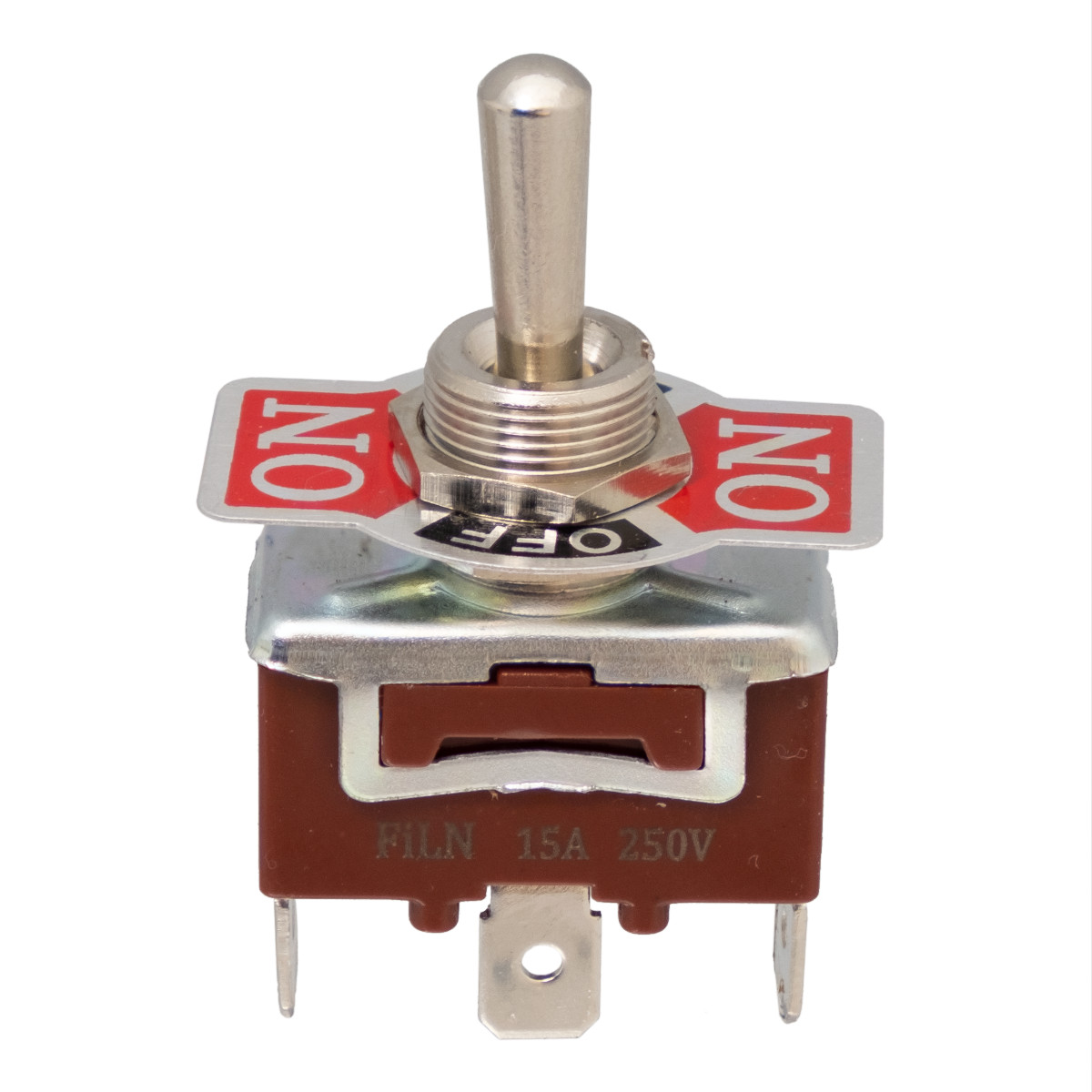 3P. 3WAYS TOGGLE SWITCH, RETURN, ON-OFF-(ON), 250V/15A