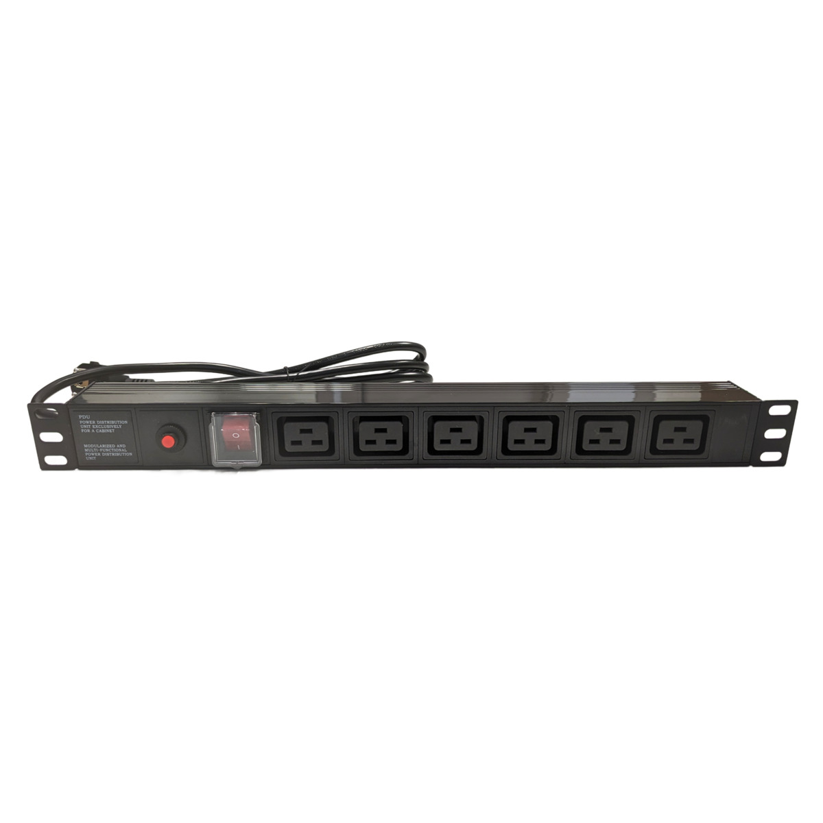 PDU / Rack Power Strip 19" 1U 6 x IEC C19 with Switch and Surge Protection