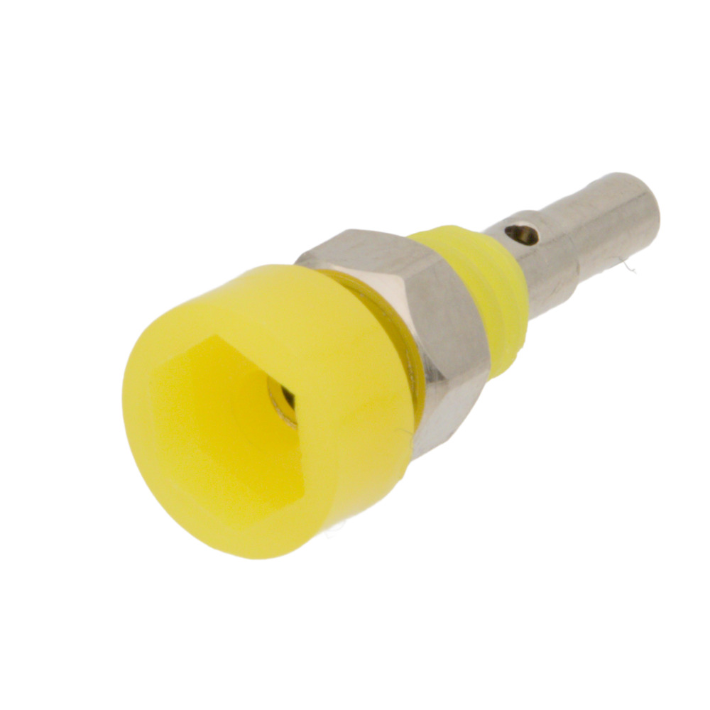 2mm Yellow Female Base for Banana with Soldering Connection