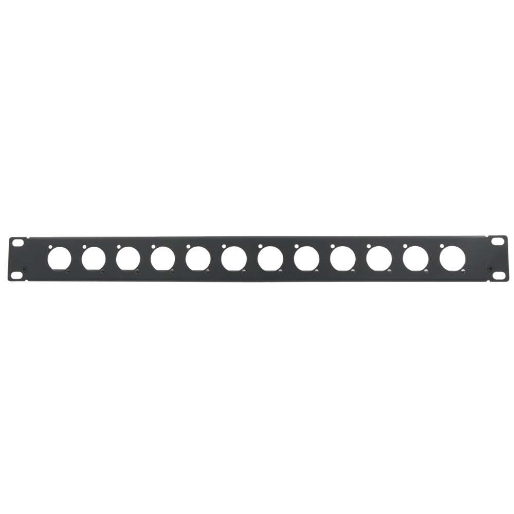 PatchPanel 12 ports for audio/video connectors with XLR / speakON / HDMI screw terminals