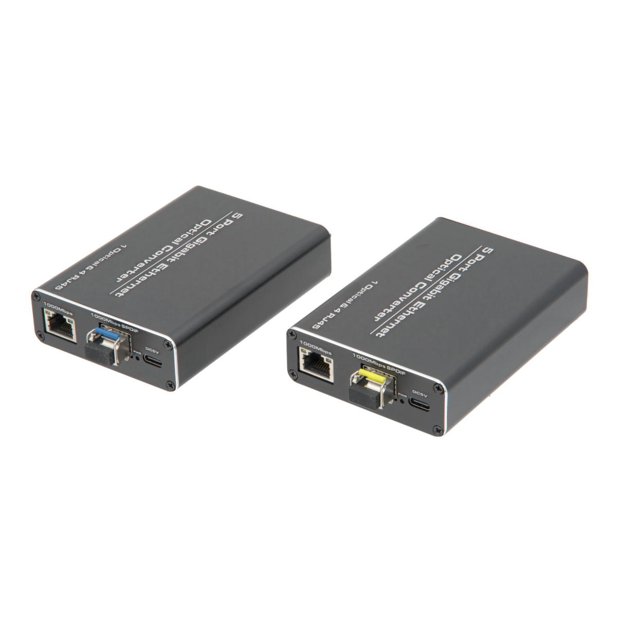 Full Gigabit Ethernet Industrial Fiber Switch: 5 Port Gigabit Ethernet Optical Converter