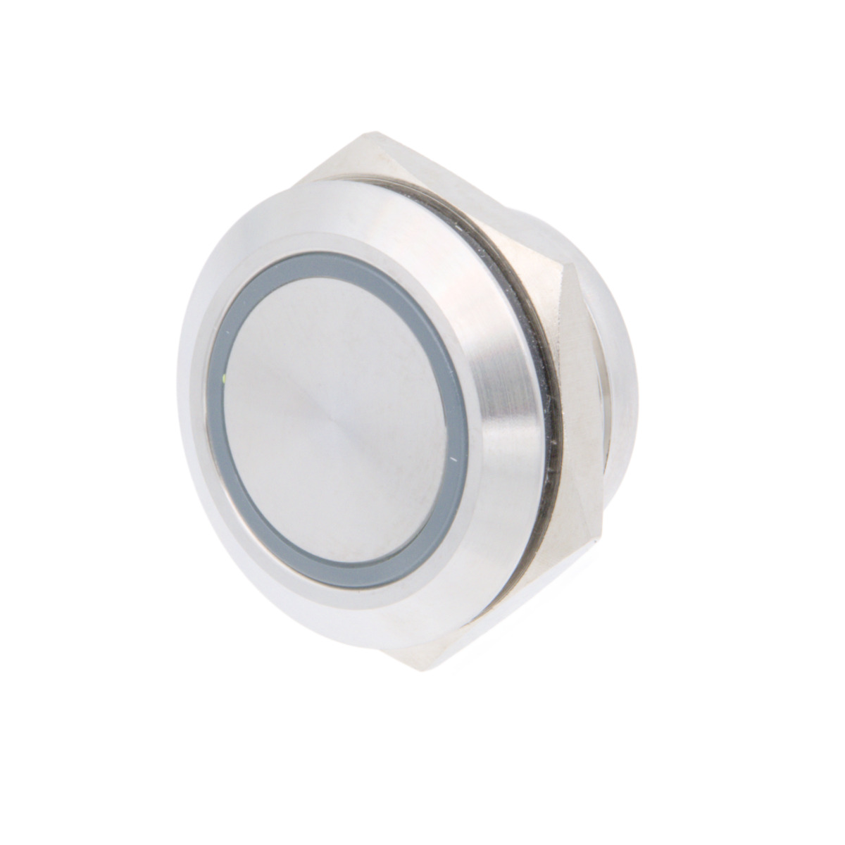 Bouton-Poussoir Métallique 19mm avec LED Bleu - 12V, Connexion à 4 Broches pour Soudure