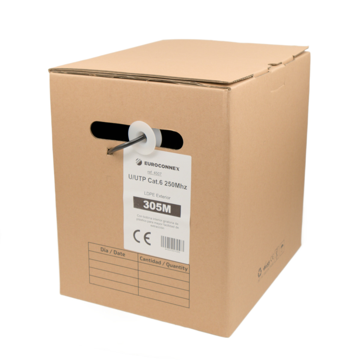 UTP Cat.6 CCA Outdoor 305m, black, rigid, Pull Box with internal coil