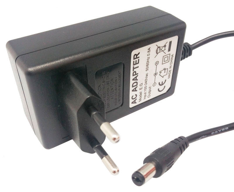 COMMUTED POWER SUPPLY 48V 0.5A, CONNECTOR 5,5x2,1mm