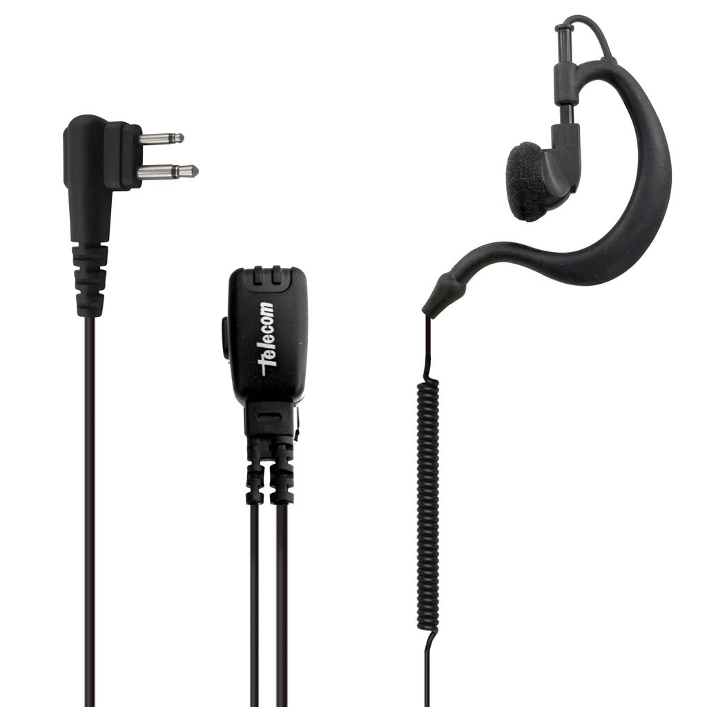 Ergonomic rotating earpiece with lapel microphone, for MOTOROLA and TEAM