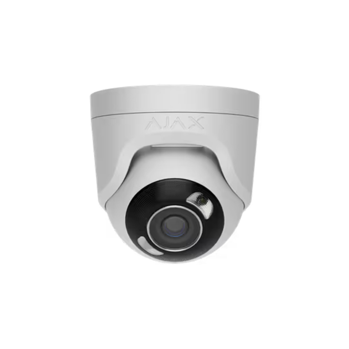 Cámara IP Turret 5 Megapixel Ajax - 1/2.8" Progressive Scan CMOS - Lente 2.8 mm, Ranura MicroSD hasta 256GB
 - IR 50m | Luz Blanca 50 m | PoE 802.3at - Con Inteligencia Artificial - Color blanco