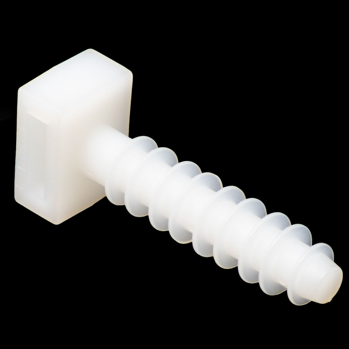 Wall plug for cable ties, 8.1 x 38.1 mm, White