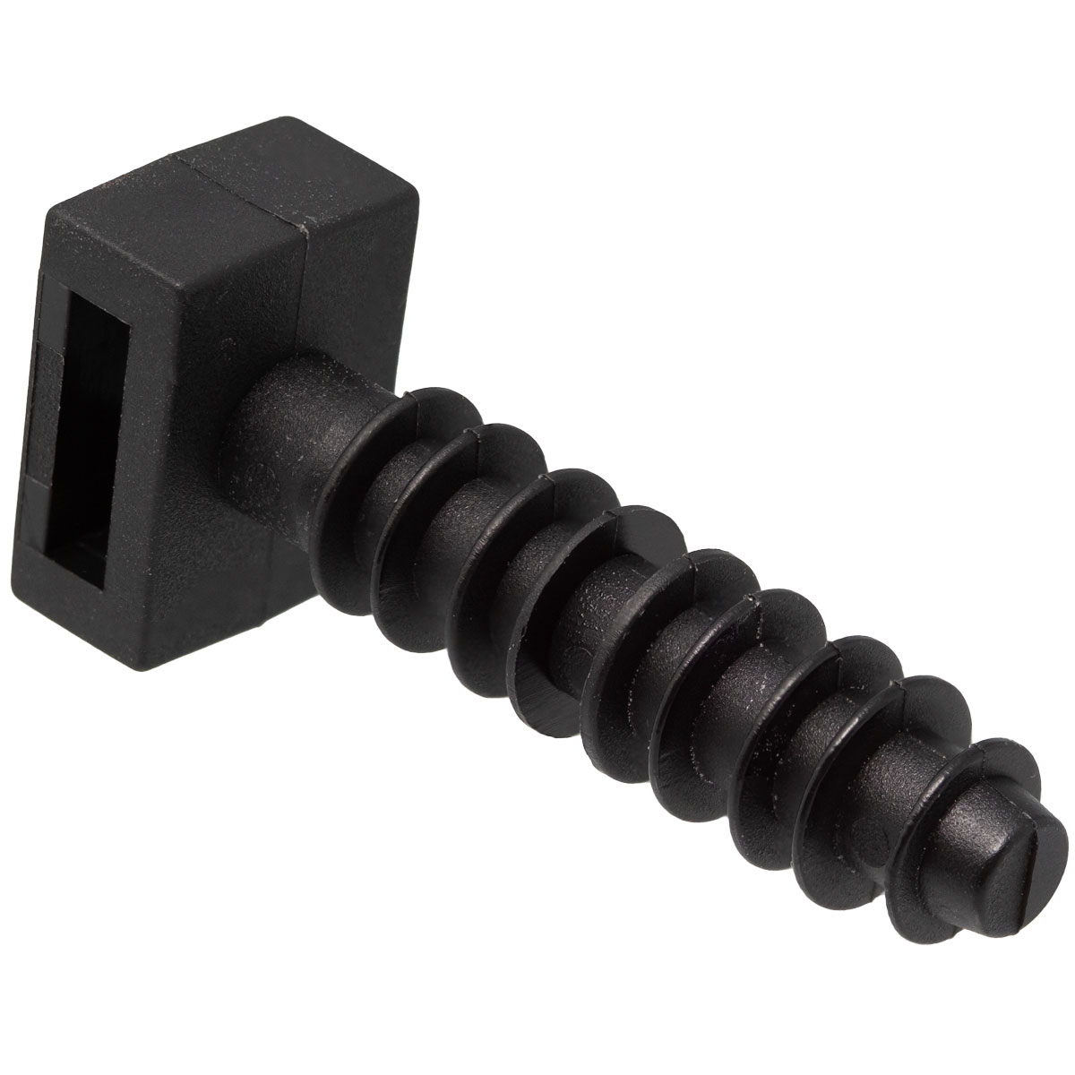Wall plug for cable ties, 8.1 x 38.1 mm, Black
