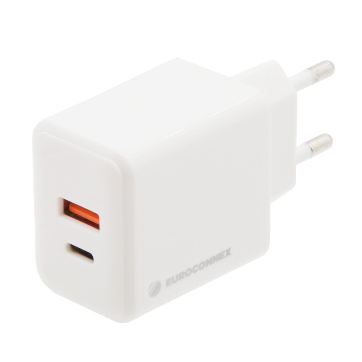 20W Dual-Port GaN Fast Charger White | USB-C PD3.0 & USB-A QC3.0 with PPS