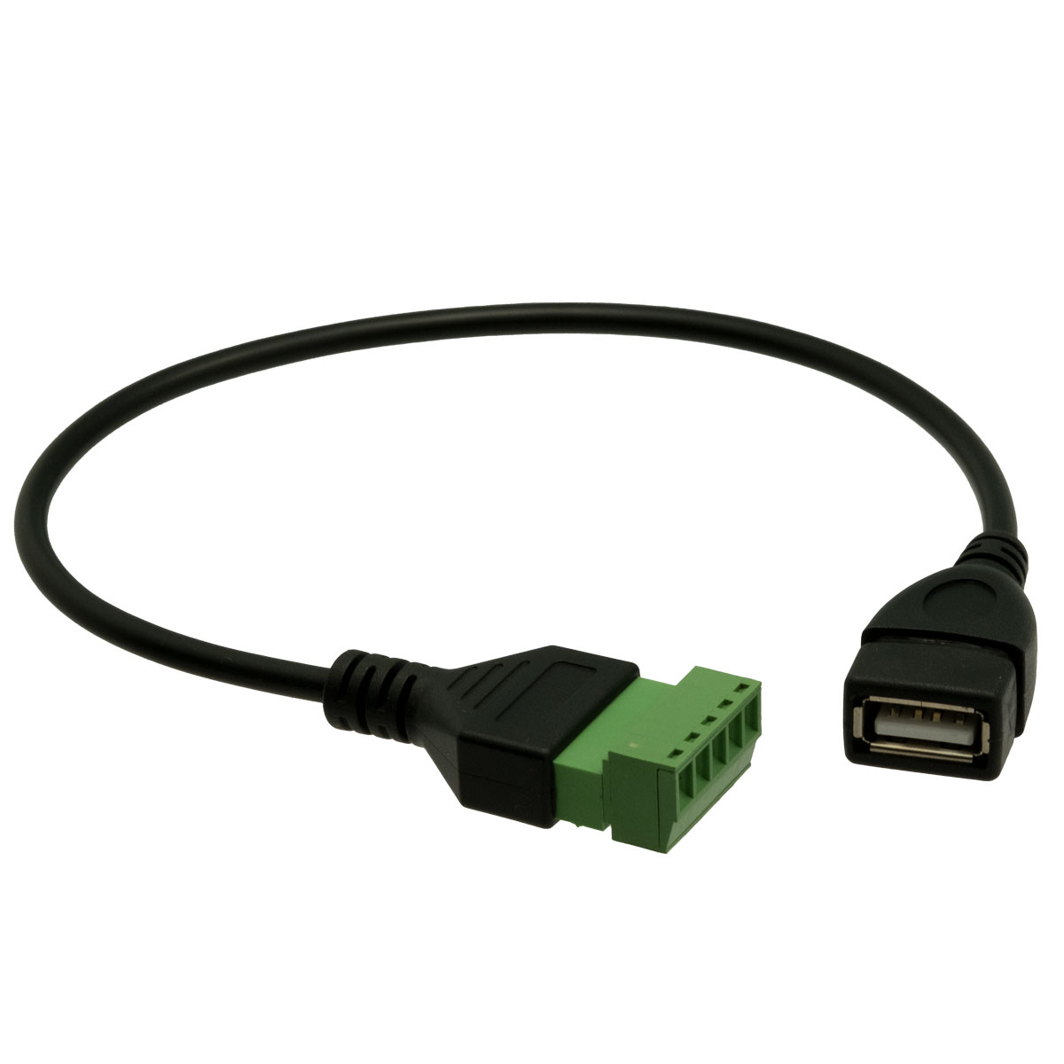 Connexió USB-A Fem. amb terminals, 0.25m